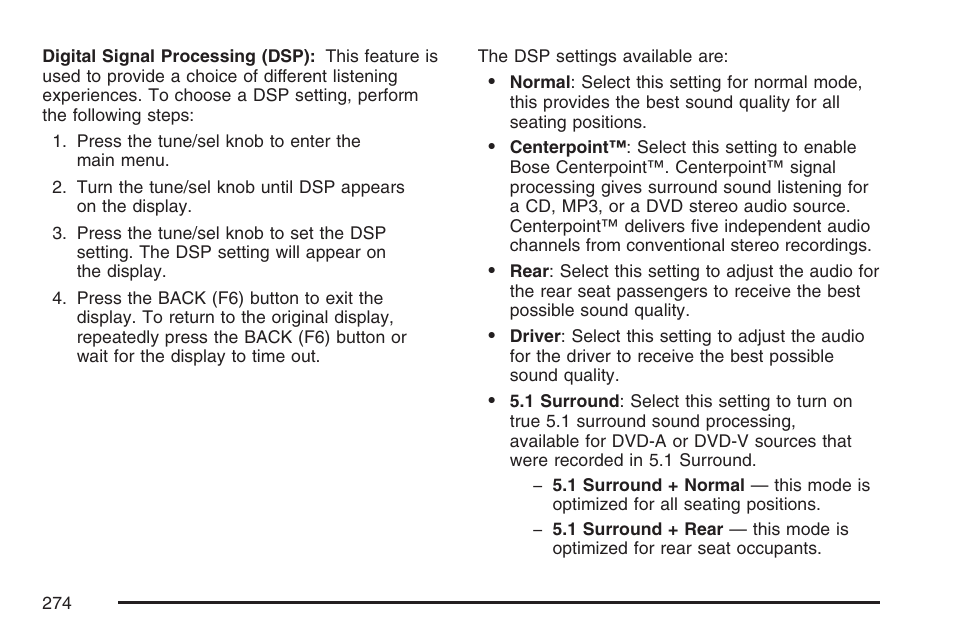 Cadillac 2007 Escalade User Manual | Page 274 / 570