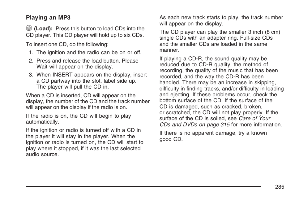 Cadillac 2007 Escalade User Manual | Page 285 / 570
