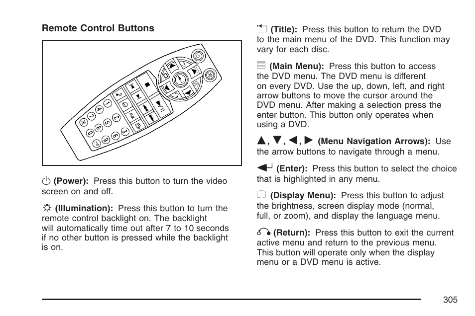 Cadillac 2007 Escalade User Manual | Page 305 / 570