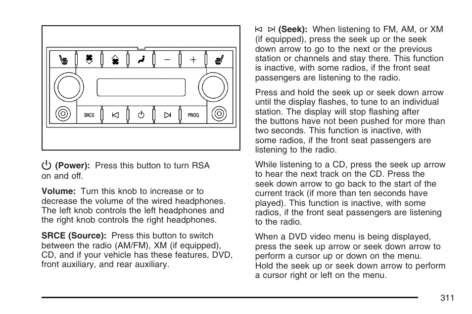 Cadillac 2007 Escalade User Manual | Page 311 / 570