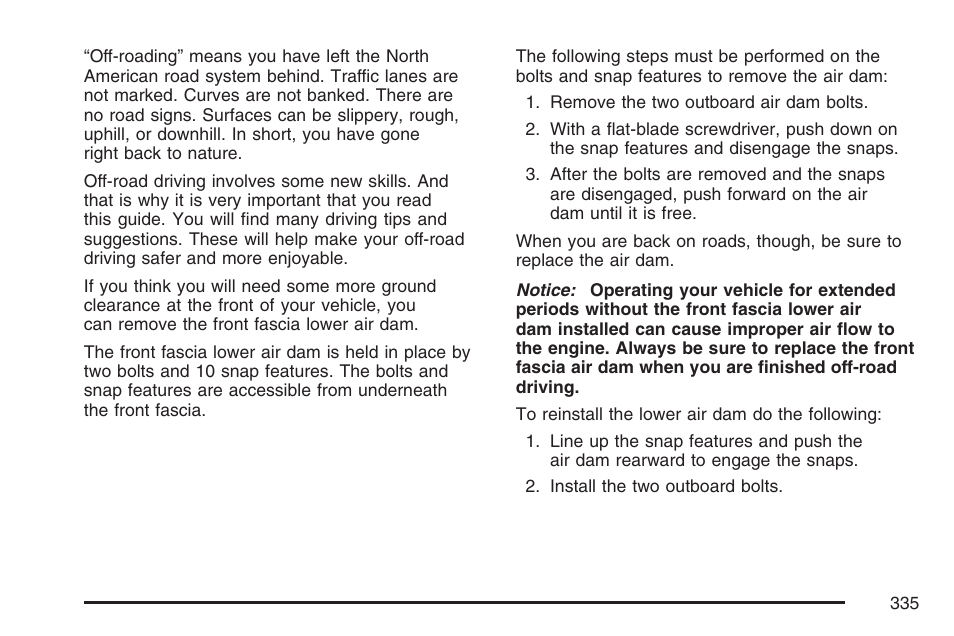 Cadillac 2007 Escalade User Manual | Page 335 / 570