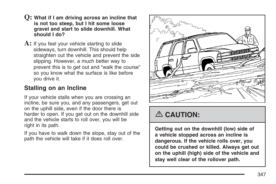 Caution | Cadillac 2007 Escalade User Manual | Page 347 / 570