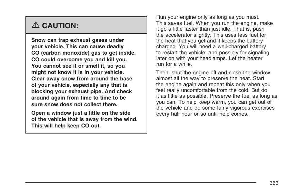 Caution | Cadillac 2007 Escalade User Manual | Page 363 / 570
