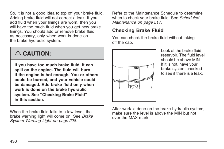 Caution | Cadillac 2007 Escalade User Manual | Page 430 / 570