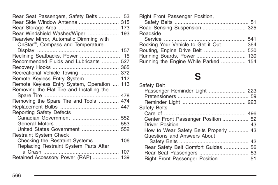 Cadillac 2007 Escalade User Manual | Page 566 / 570