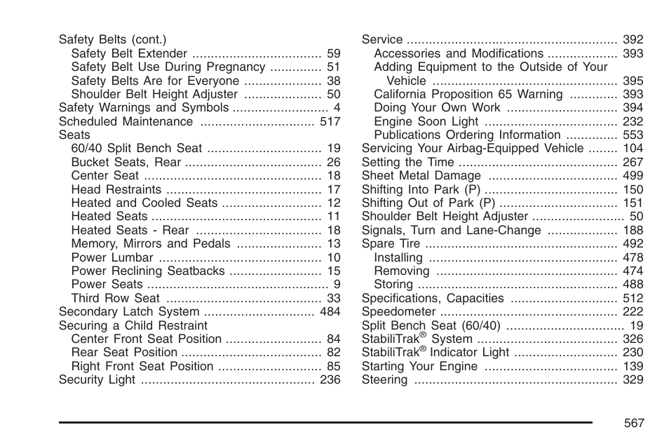 Cadillac 2007 Escalade User Manual | Page 567 / 570