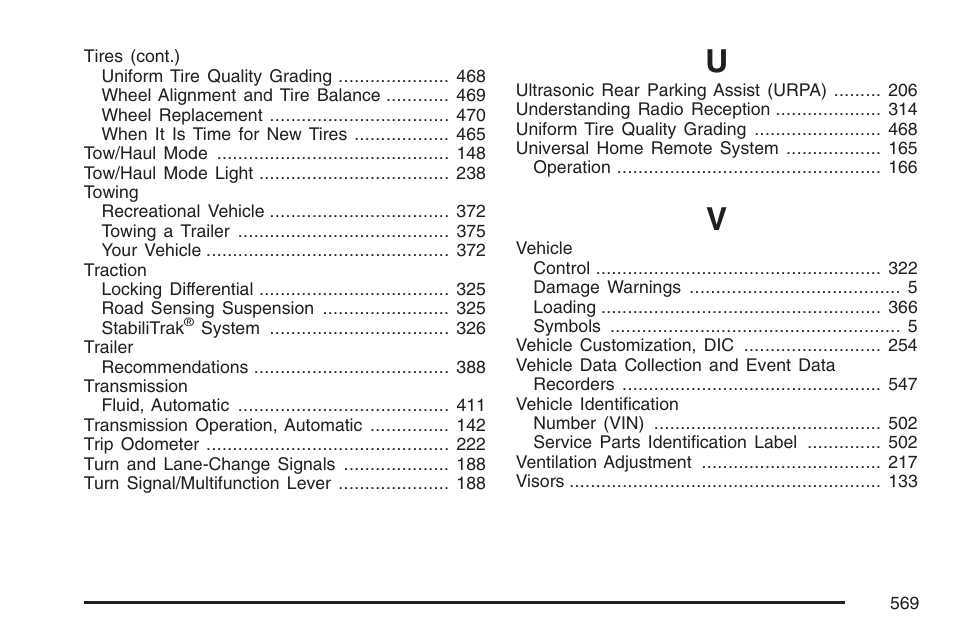 Cadillac 2007 Escalade User Manual | Page 569 / 570