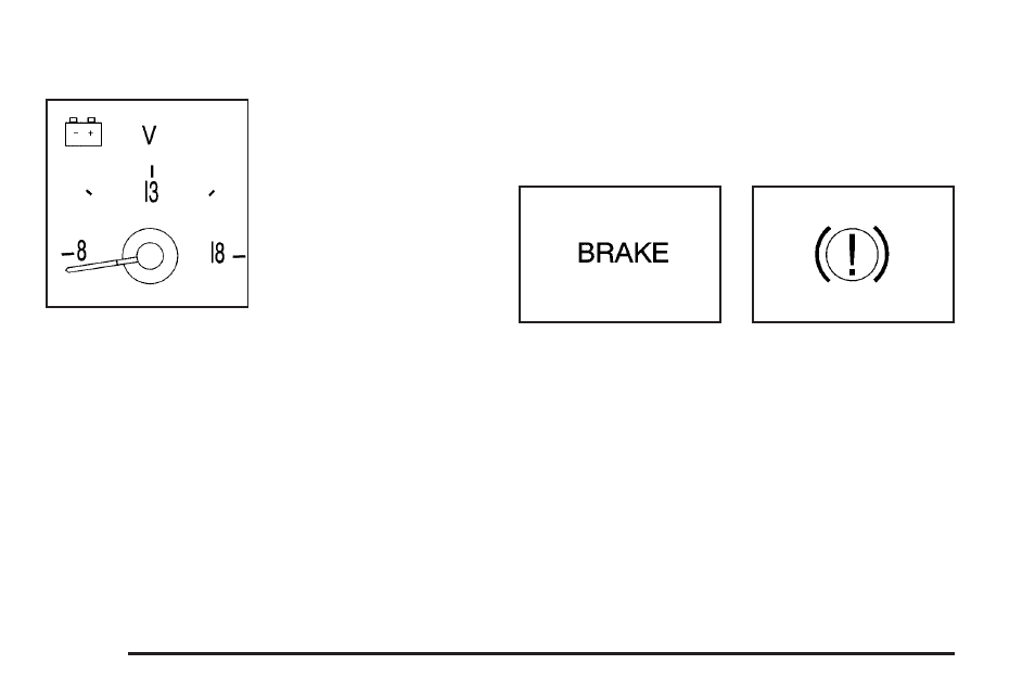 Voltmeter gage, Brake system warning light, Voltmeter gage -54 brake system warning light -54 | Cadillac 2006 XLR User Manual | Page 164 / 448