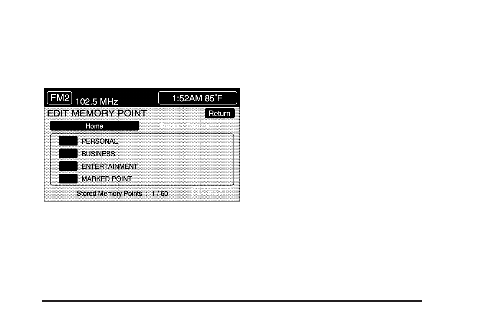 Edit memory point, Edit memory point -19 | Cadillac 2006 XLR User Manual | Page 215 / 448