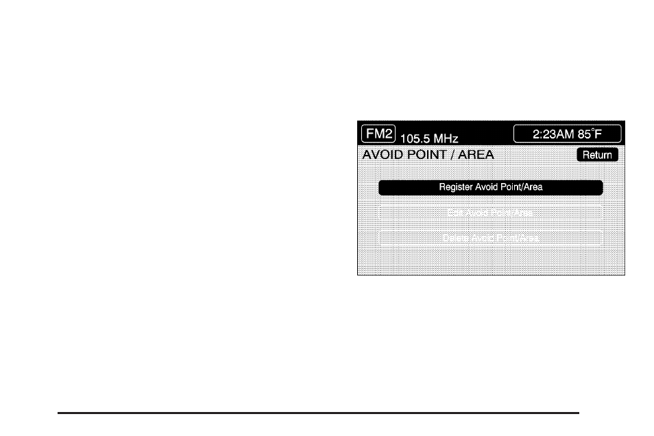 Edit avoid point/area, Edit avoid point/area -25, Editing a waypoint | Deleting a waypoint | Cadillac 2006 XLR User Manual | Page 221 / 448