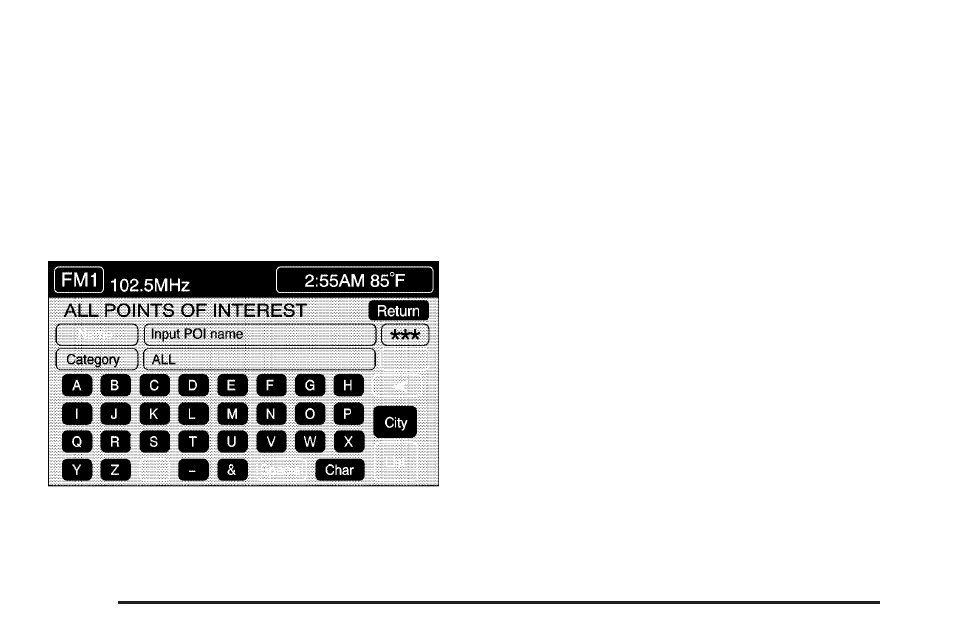 All points of interest | Cadillac 2006 XLR User Manual | Page 226 / 448