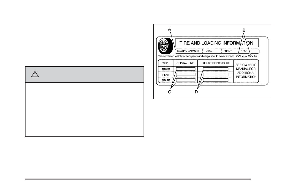 Loading your vehicle, Loading your vehicle -33, Caution | Cadillac 2006 XLR User Manual | Page 311 / 448