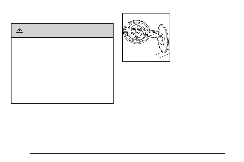 Filling the tank, Filling the tank -8, Caution | Cadillac 2006 STS User Manual | Page 320 / 478