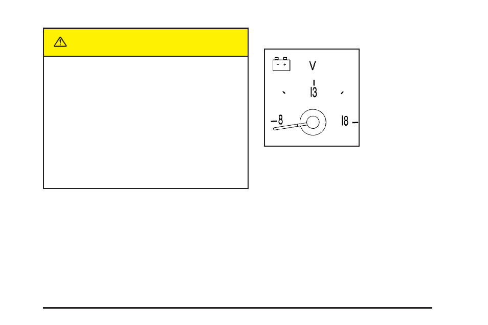 Voltmeter gage, Voltmeter gage -51, Caution | Cadillac 2005 XLR User Manual | Page 163 / 438