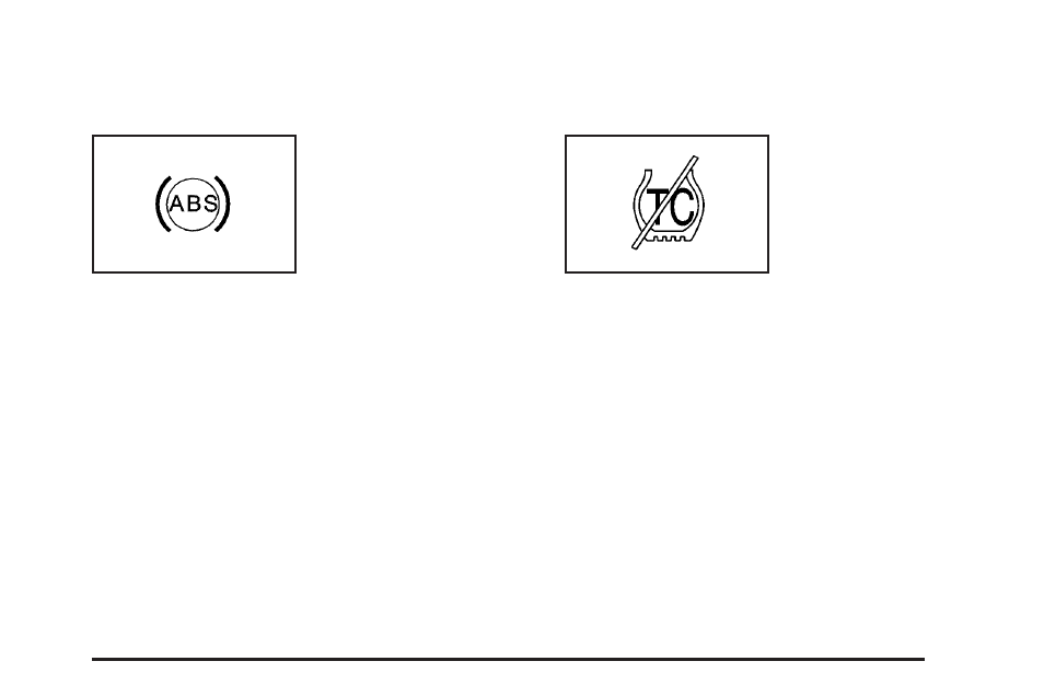 Anti-lock brake system warning light, Traction control system (tcs) warning light | Cadillac 2005 XLR User Manual | Page 165 / 438