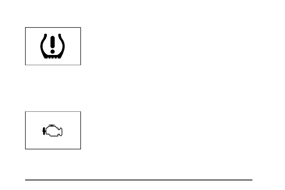 Tire pressure light, Malfunction indicator lamp | Cadillac 2005 XLR User Manual | Page 167 / 438