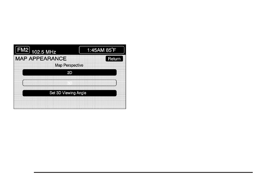 Map appearance, Voice guidance volume settings | Cadillac 2005 XLR User Manual | Page 206 / 438