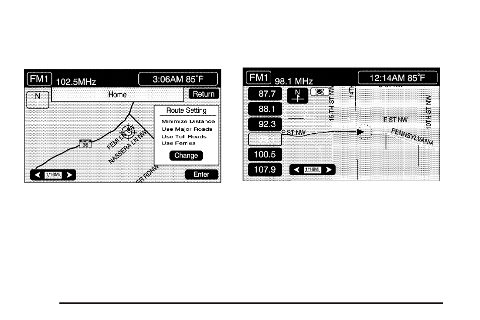 Home, Set by map | Cadillac 2005 XLR User Manual | Page 222 / 438