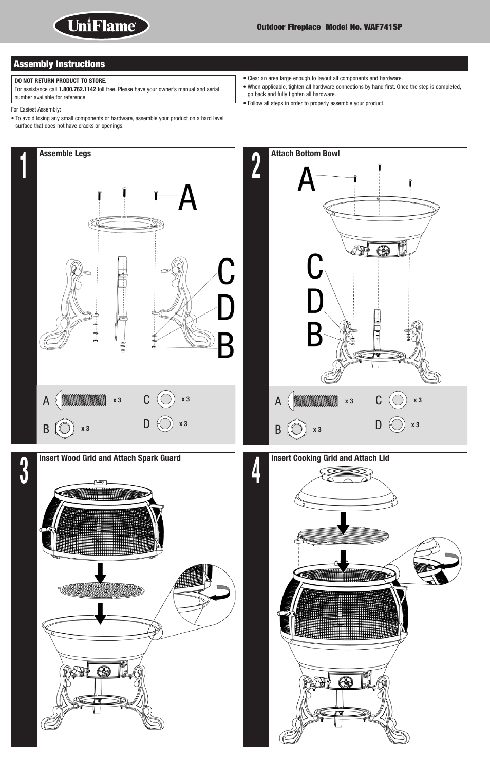 Blue Rhino WAF741SP User Manual | Page 3 / 5