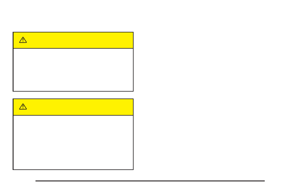 Caution | Cadillac 2005 STS User Manual | Page 154 / 438