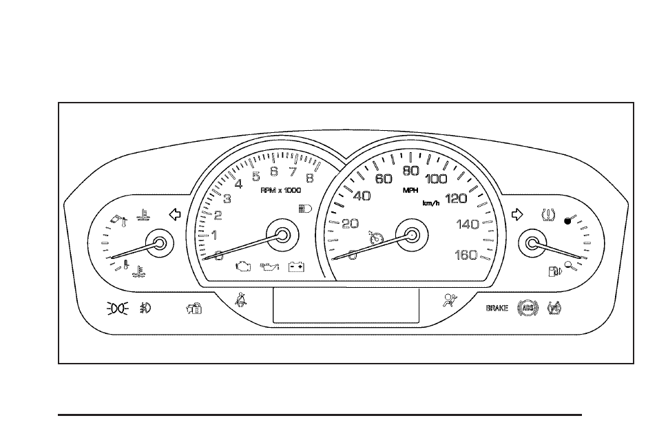 Instrument panel cluster, Instrument panel cluster -57, Instrument panel | Cluster | Cadillac 2005 STS User Manual | Page 189 / 438