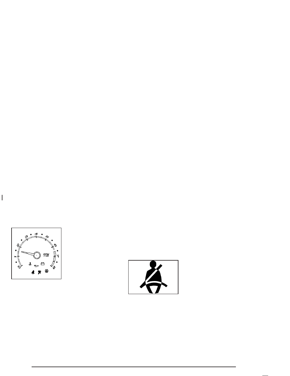 Tachometer, Engine speed limiter, Safety belt reminder light | Cadillac 2005 SRX User Manual | Page 156 / 442