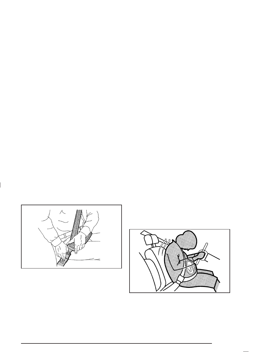 Safety belt use during pregnancy, Safety belt use during pregnancy -21 | Cadillac 2005 SRX User Manual | Page 27 / 442