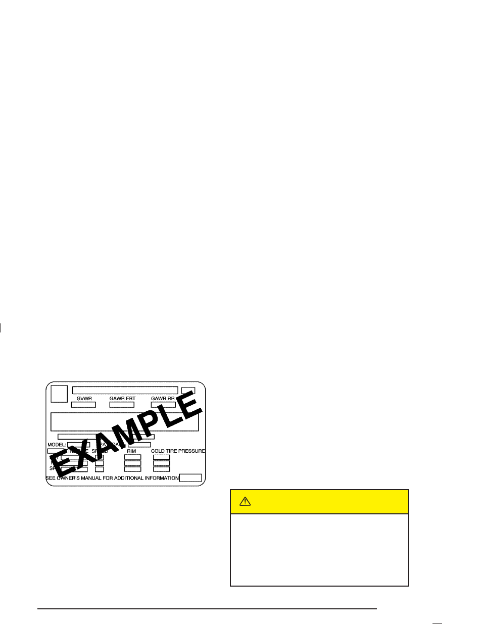 Caution | Cadillac 2005 SRX User Manual | Page 283 / 442
