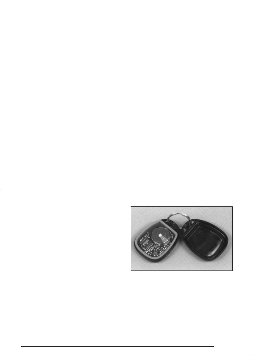 Matching transmitter(s) to your vehicle, Battery replacement | Cadillac 2005 SRX User Manual | Page 73 / 442