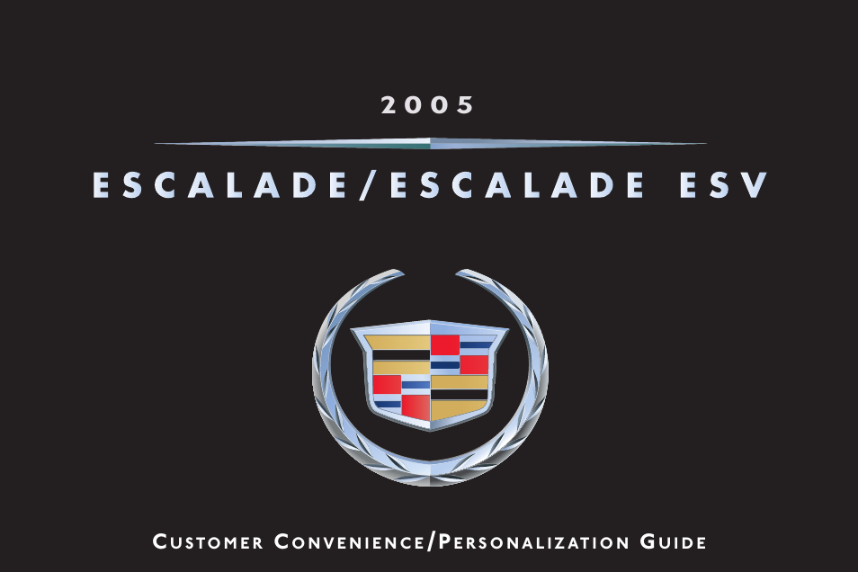 Cadillac 2005 Escalade User Manual | 20 pages