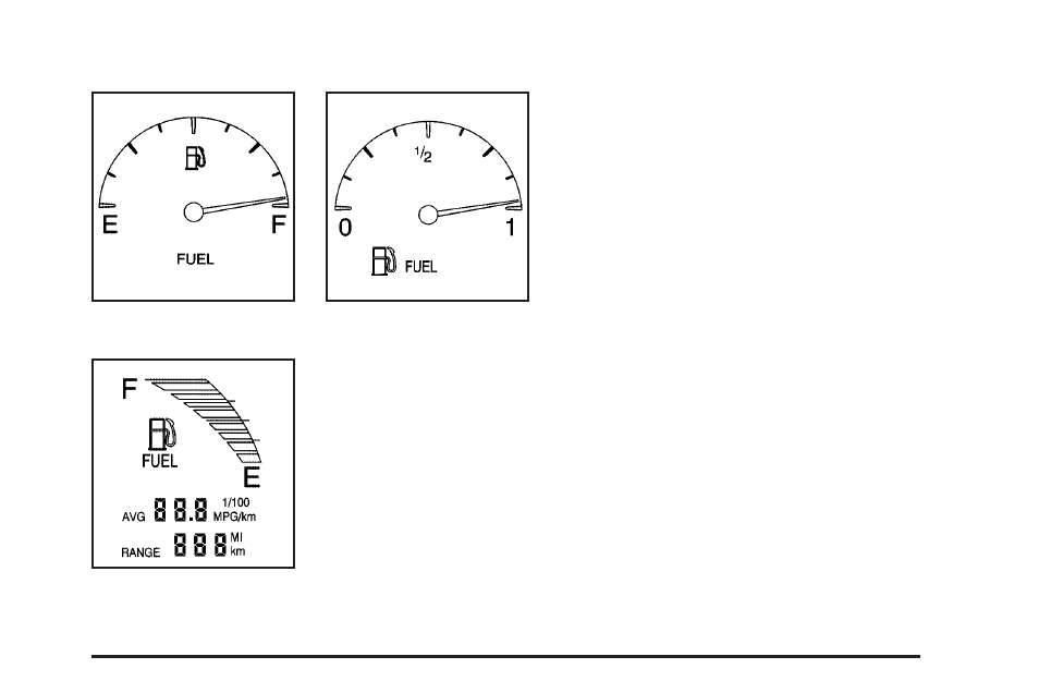 Fuel gage, Fuel gage -55 | Cadillac 2005 DeVille User Manual | Page 171 / 416