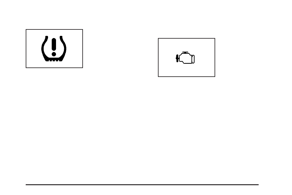 Tire pressure light, Malfunction indicator lamp, Tire pressure light -45 | Malfunction indicator lamp -45, Check engine light | Cadillac 2005 CTS User Manual | Page 171 / 436