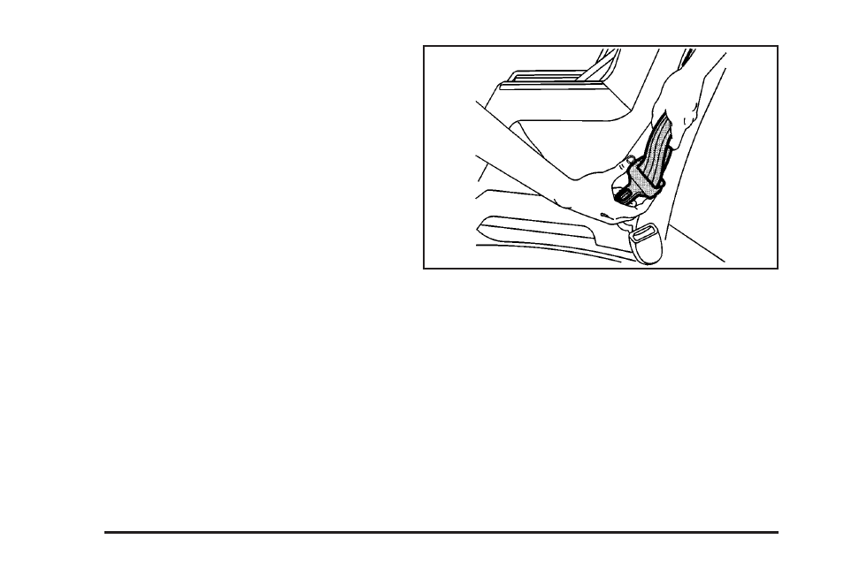 Securing a child restraint in a rear seat position, Securing a child restraint in a, Rear seat position -42 | Cadillac 2005 CTS User Manual | Page 48 / 436