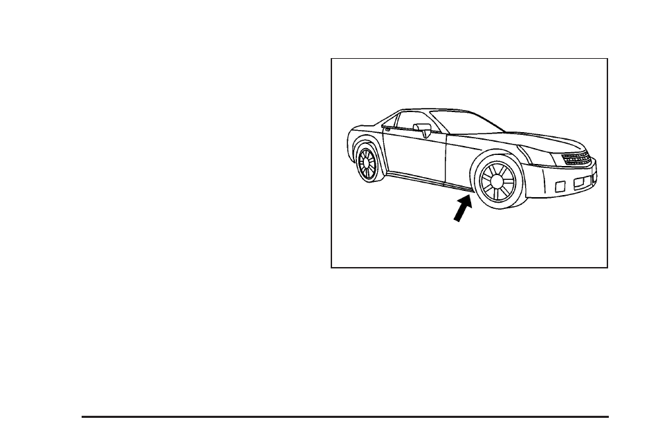 Lifting from the front | Cadillac 2004 XLR User Manual | Page 294 / 358