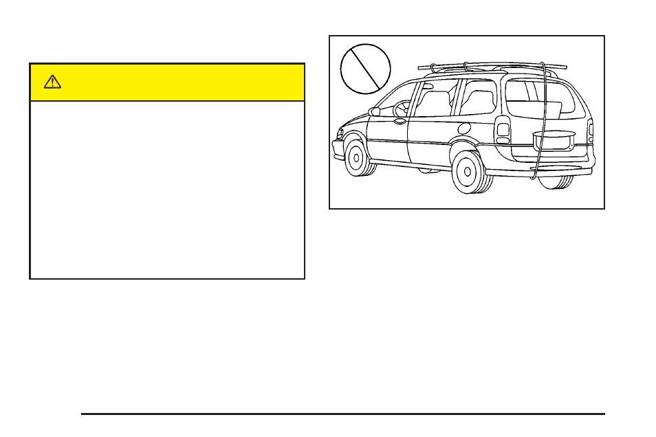 Luggage carrier, Luggage carrier -46, Caution | Cadillac 2004 SRX User Manual | Page 114 / 468