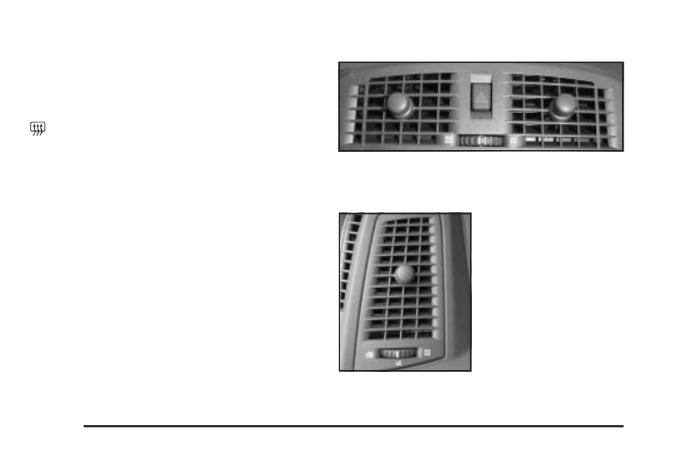 Outlet adjustment, Outlet adjustment -32, Rear window defogger | Cadillac 2004 SRX User Manual | Page 154 / 468