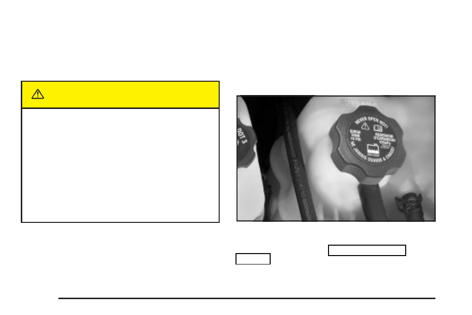 Caution, What to use, Checking coolant | Cadillac 2004 SRX User Manual | Page 336 / 468