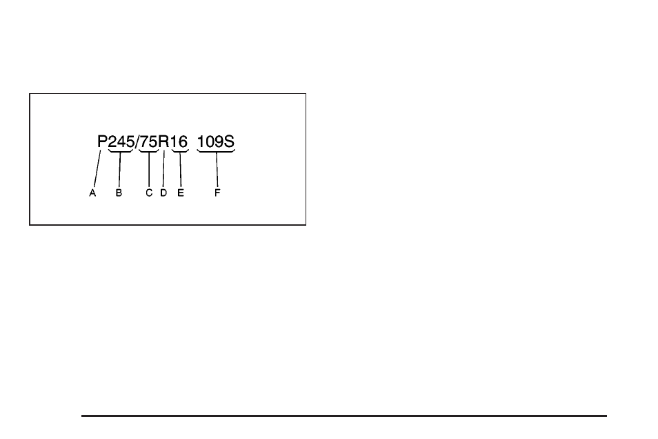 Tire size | Cadillac 2004 SRX User Manual | Page 374 / 468