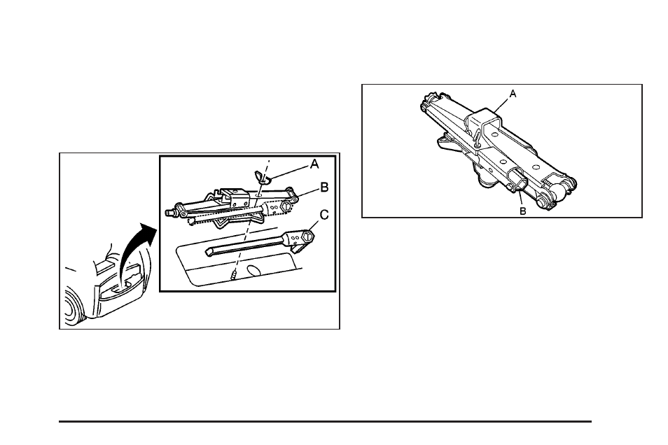 Removing the spare tire and tools | Cadillac 2004 SRX User Manual | Page 389 / 468
