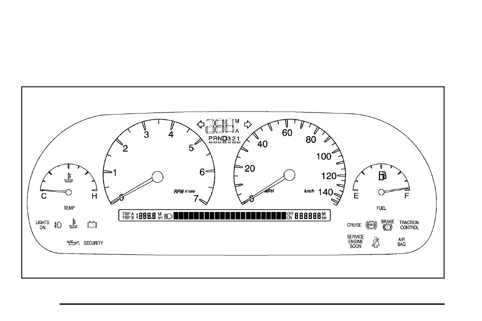 Instrument panel cluster, Instrument panel cluster -38, Instrument panel | Cluster | Cadillac 2004 Seville User Manual | Page 150 / 410