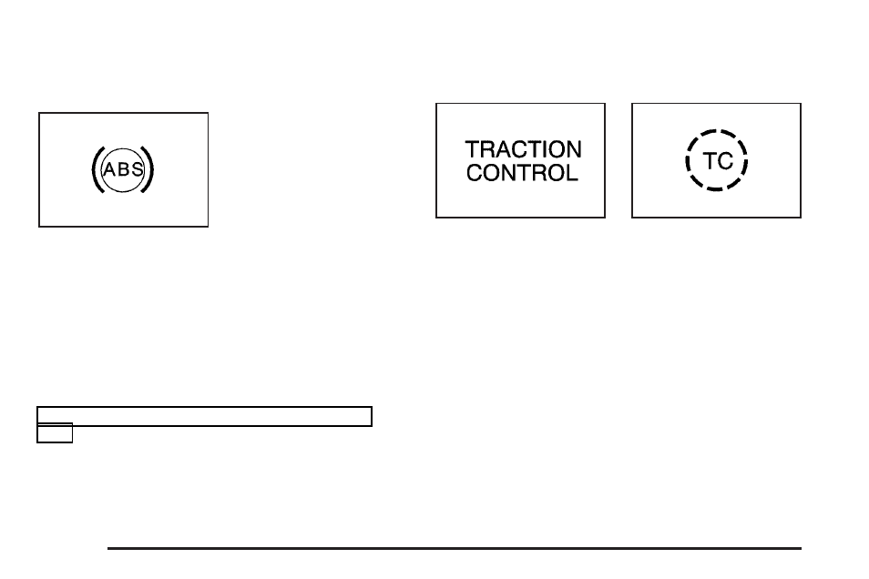 Anti-lock brake system warning light, Traction control system (tcs) warning light | Cadillac 2004 Seville User Manual | Page 156 / 410