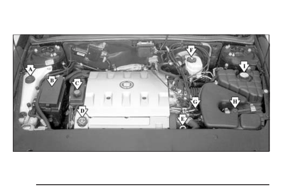 Engine compartment overview, Engine compartment overview -12 | Cadillac 2004 Seville User Manual | Page 272 / 410