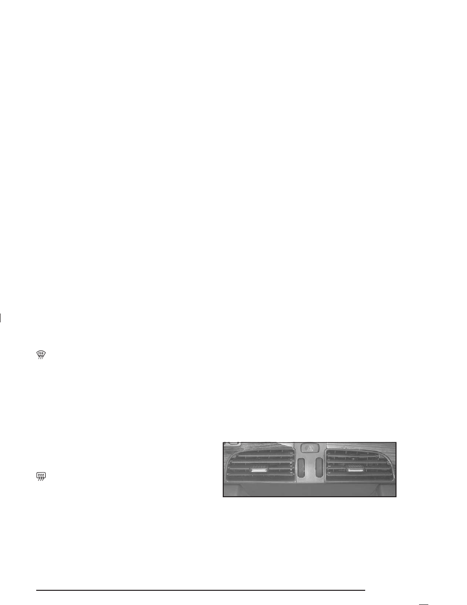 Outlet adjustment, Outlet adjustment -35, Rear window defogger | Cadillac 2004 DeVille User Manual | Page 161 / 432