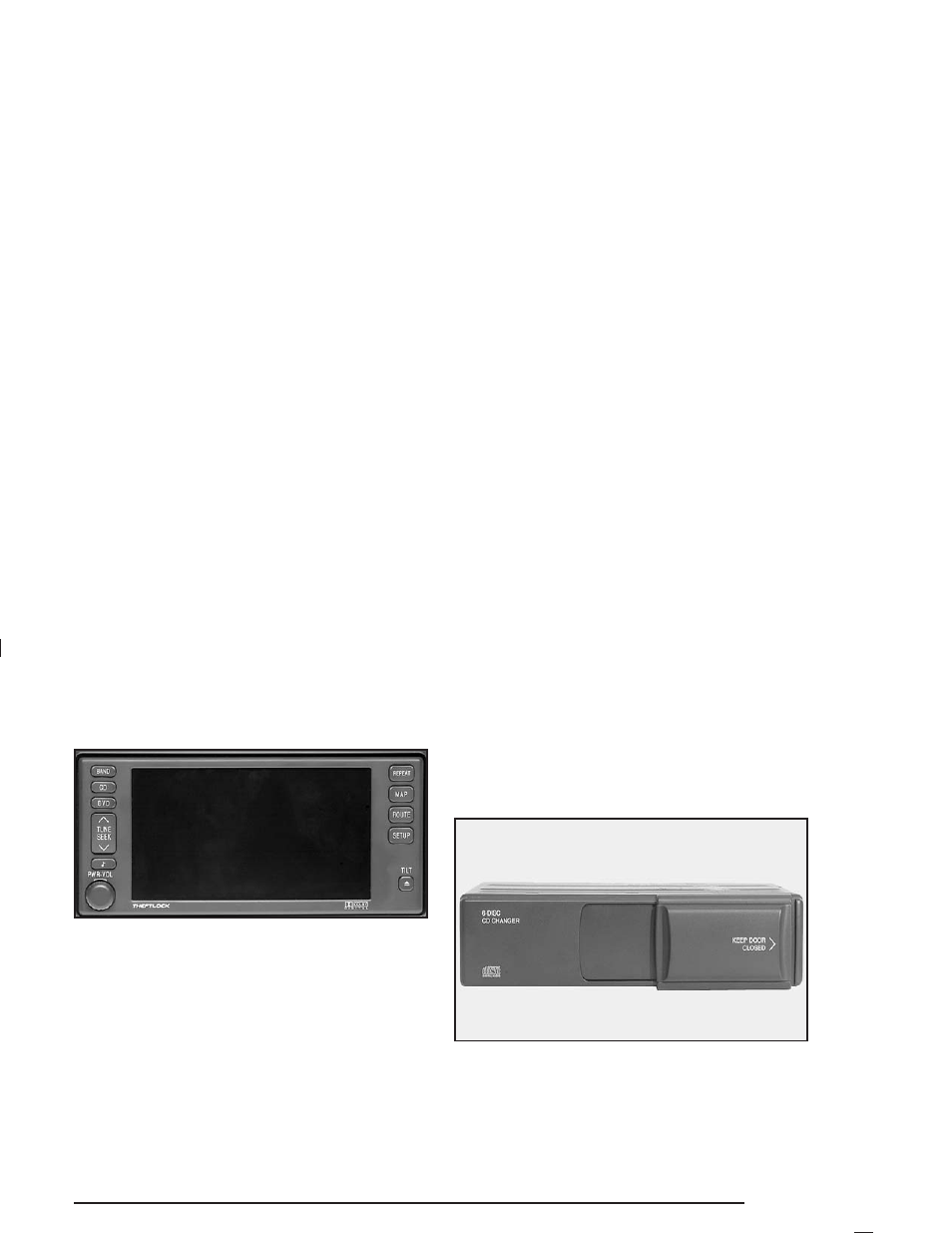 Navigation/radio system, Glovebox-mounted cd changer | Cadillac 2004 DeVille User Manual | Page 227 / 432