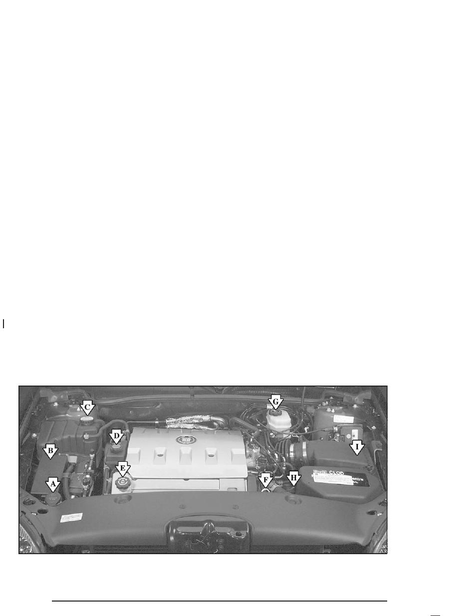 Engine compartment overview, Engine compartment overview -12 | Cadillac 2004 DeVille User Manual | Page 292 / 432