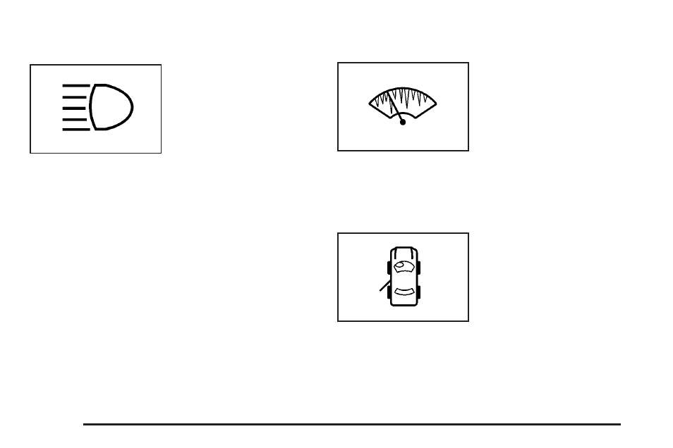 Headlamps suggested, Ice possible, Left rear door ajar | Cadillac 2004 CTS User Manual | Page 190 / 442