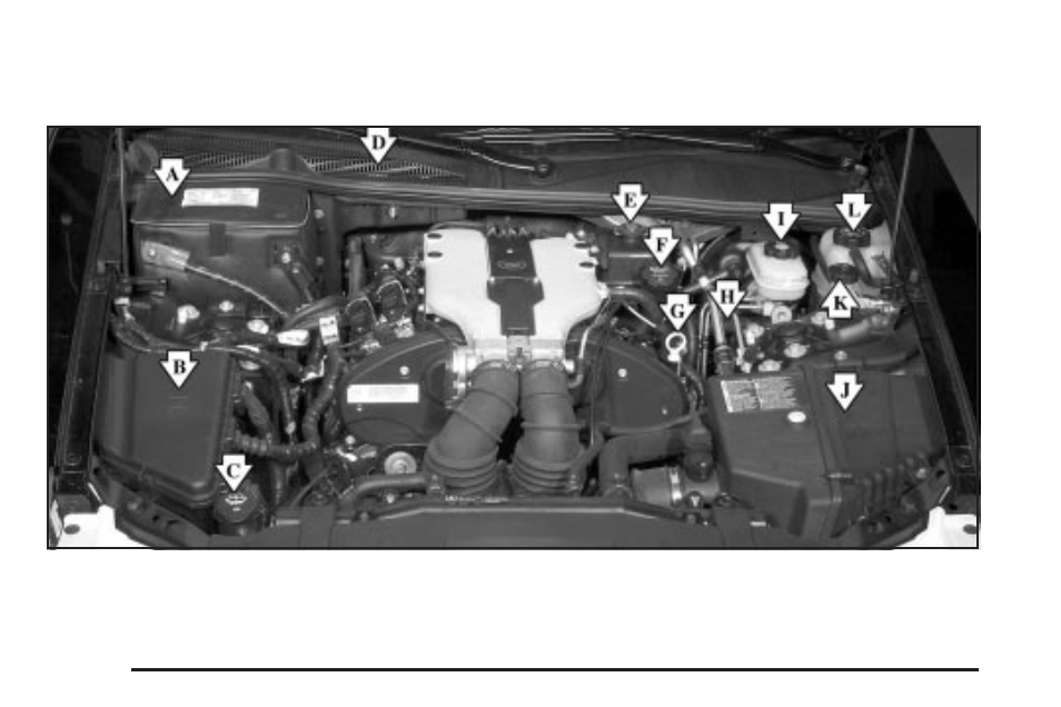 Engine compartment overview, Engine, Compartment overview | Engine compartment overview -12 | Cadillac 2004 CTS User Manual | Page 298 / 442