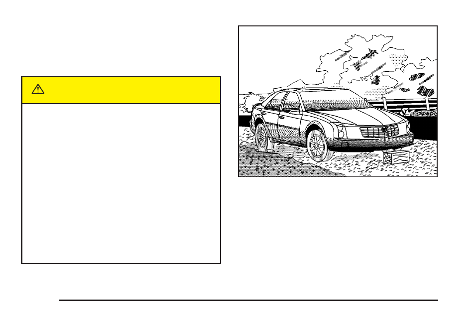 Changing a flat tire, Changing a flat tire -74, Caution | Cadillac 2004 CTS User Manual | Page 360 / 442
