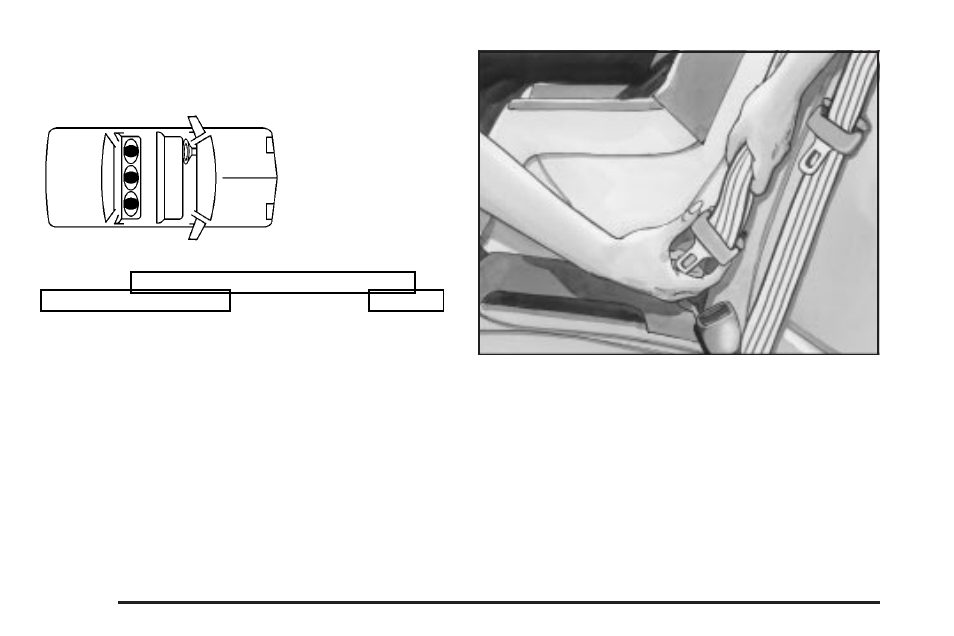 Securing a child restraint in a rear seat position, Securing a child restraint in a, Rear seat position -44 | Cadillac 2004 CTS User Manual | Page 50 / 442