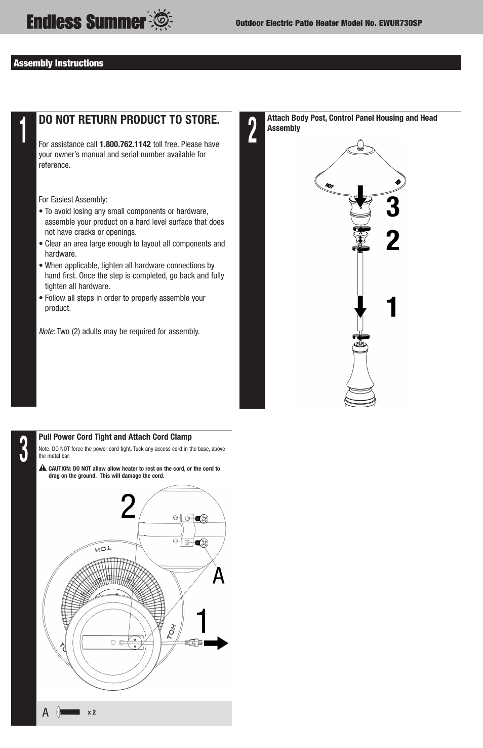 Blue Rhino EWUR730SP User Manual | Page 4 / 8